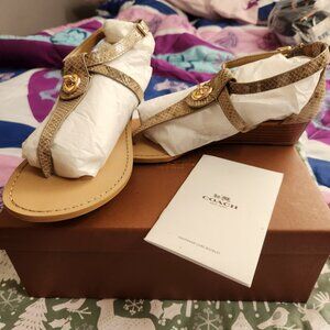 COACH - Coach Nat Print Snake Sandal Size 7.5 Brand New In Box!